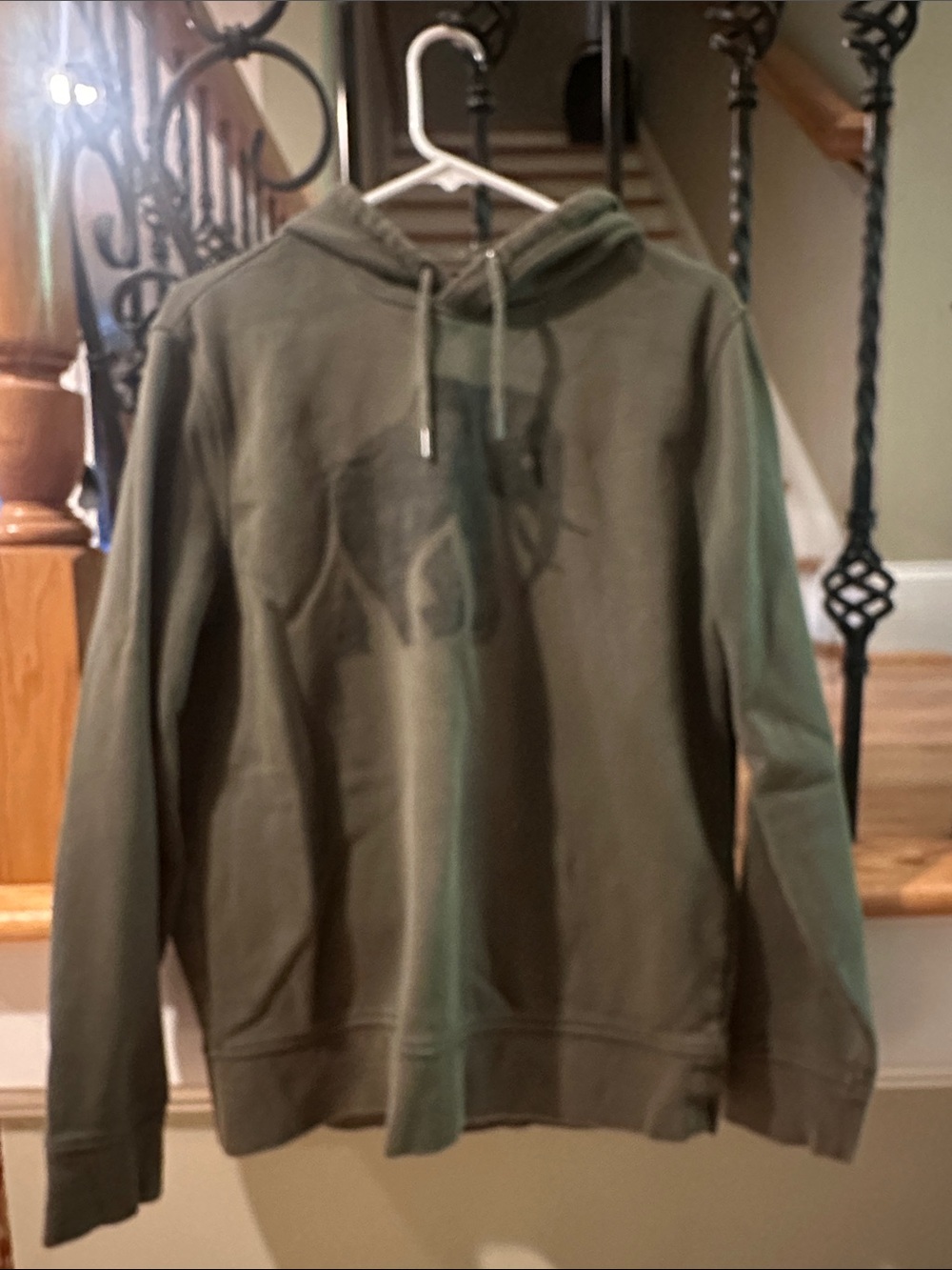 Banana Republic Olive Green Hooded Pullover Sweatshirt